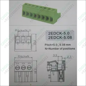 10 Pin Connector Pcb Mount Right Angle Bent Screw Terminal