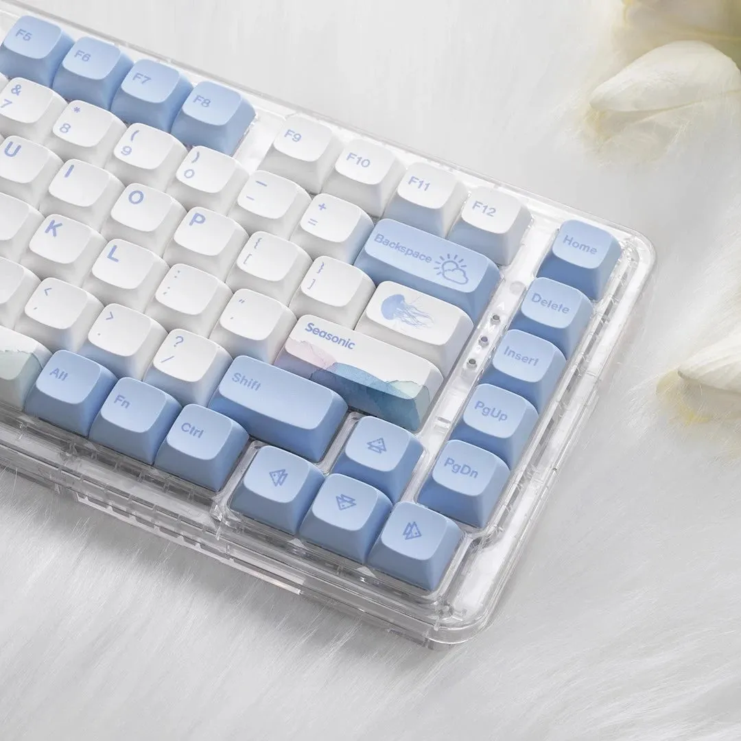 133Keys Ocean Whale Theme KEYCAPS (No Keyboard)