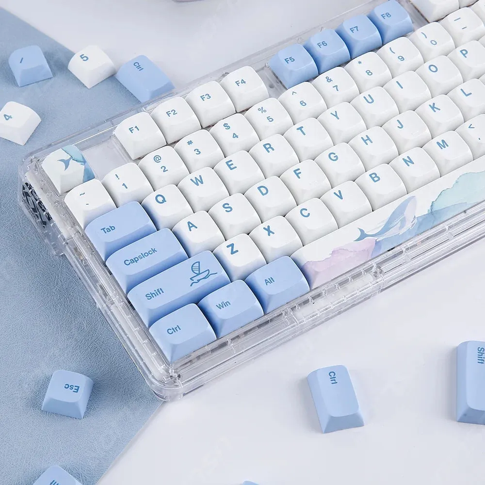 133Keys Ocean Whale Theme KEYCAPS (No Keyboard)