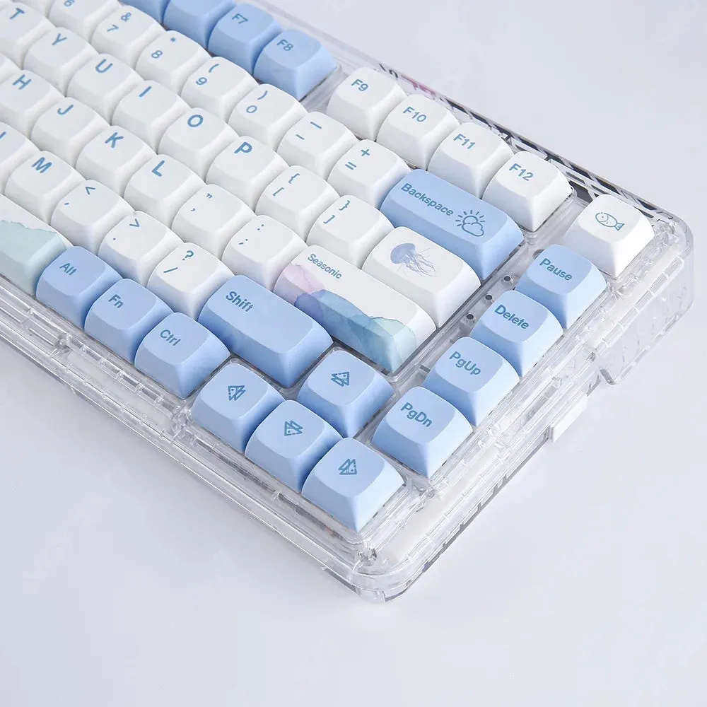 133Keys Ocean Whale Theme KEYCAPS (No Keyboard)