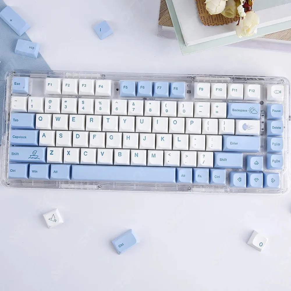 133Keys Ocean Whale Theme KEYCAPS (No Keyboard)
