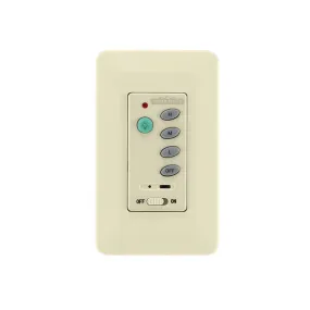 3-Speed AC Ceiling Fan and Light Wall Control with Receiver, Non-Reversing Switch, Light Almond Finish