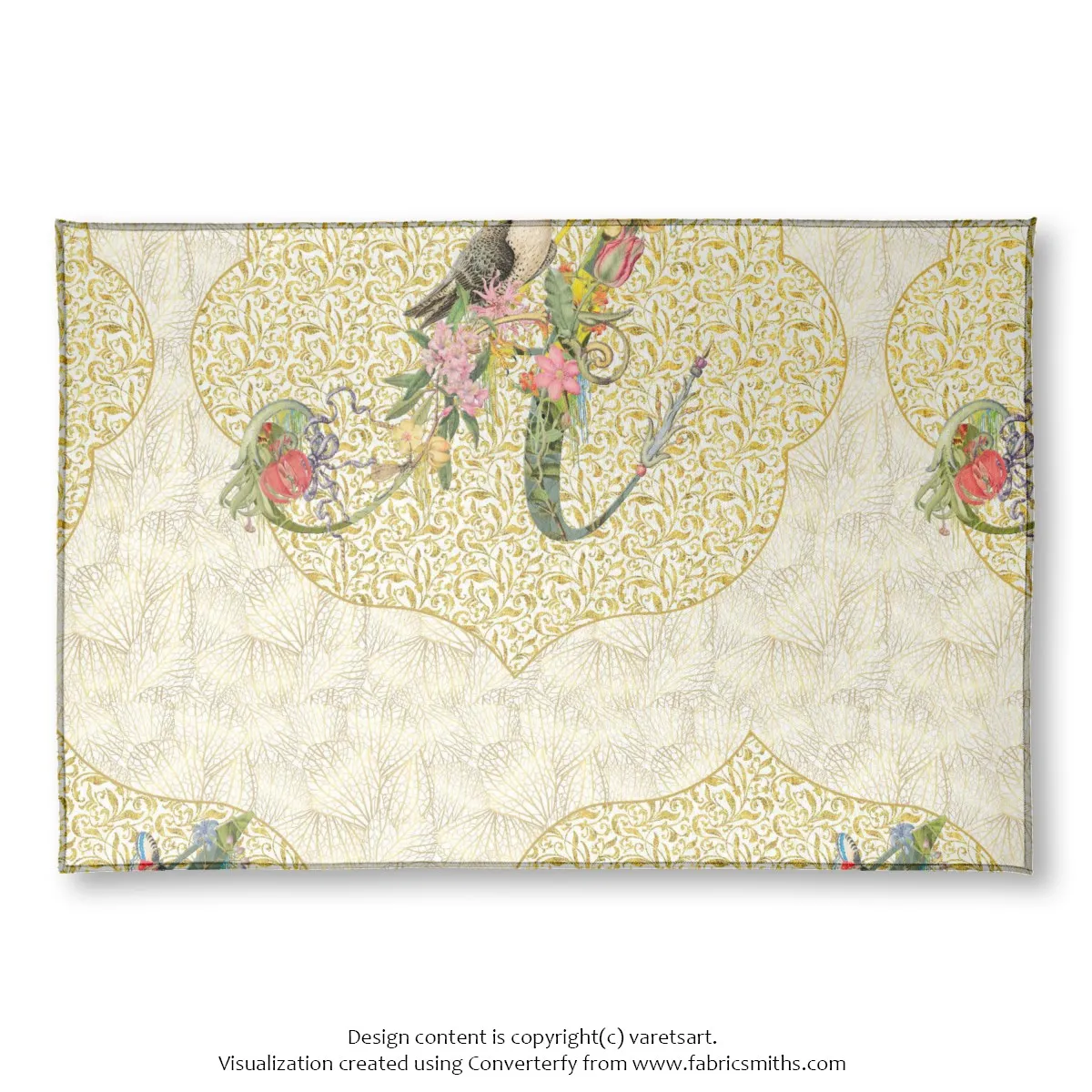 a deco gold - Area Rug 30x45