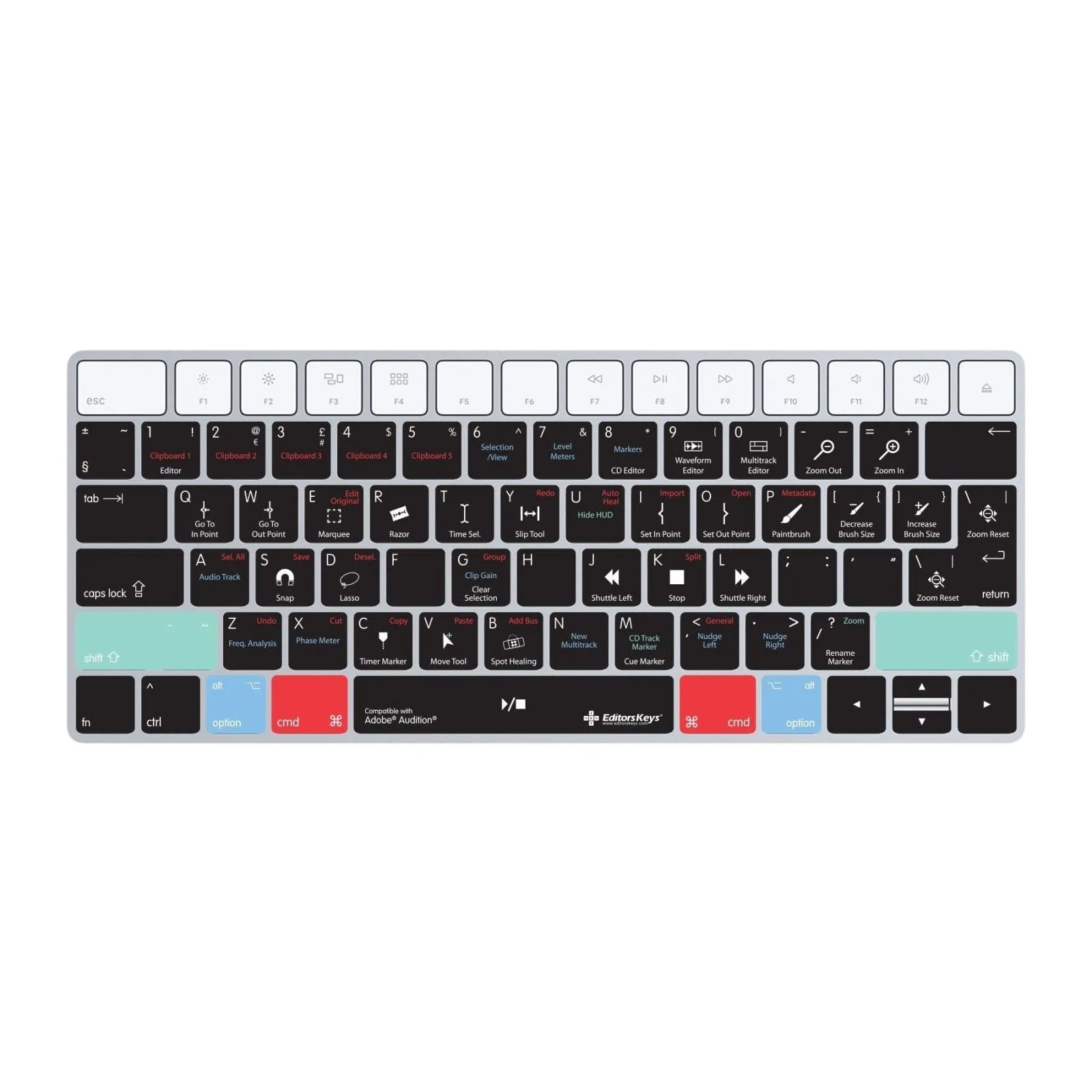 Adobe Audition Keyboard Covers for MacBook and iMac