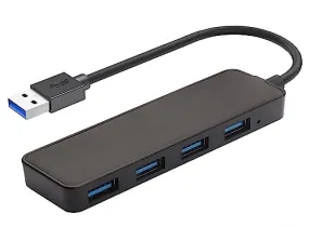 AISKUY USB Hub, 4 in 1 Multiport USB Splitter Extender with 1 USB3.0 Port and 3 USB2.0 Ports for Desktop, Computer, PC, Laptop, iMac, Surface Pro, Dell, HP, Flash Drive