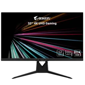 AORUS FI32U 32" (31.5" Viewable) 4K SS IPS Exclusive Built-in ANC, 3840x2160 144Hz 1ms GTG, DP 1.4, HDMI 2.1, 2x USB 3.0, KVM w/ USB Type-C, AMD FreeSync Premium Pro Height Adjust Gaming Monitor