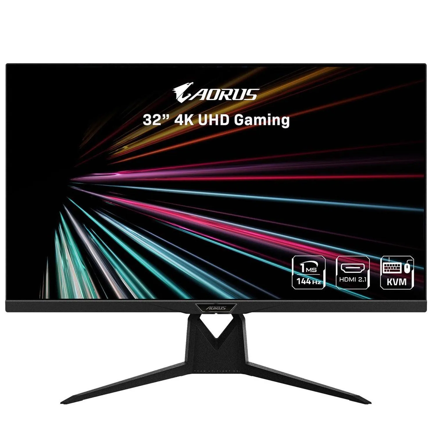 AORUS FI32U 32" (31.5" Viewable) 4K SS IPS Exclusive Built-in ANC, 3840x2160 144Hz 1ms GTG, DP 1.4, HDMI 2.1, 2x USB 3.0, KVM w/ USB Type-C, AMD FreeSync Premium Pro Height Adjust Gaming Monitor
