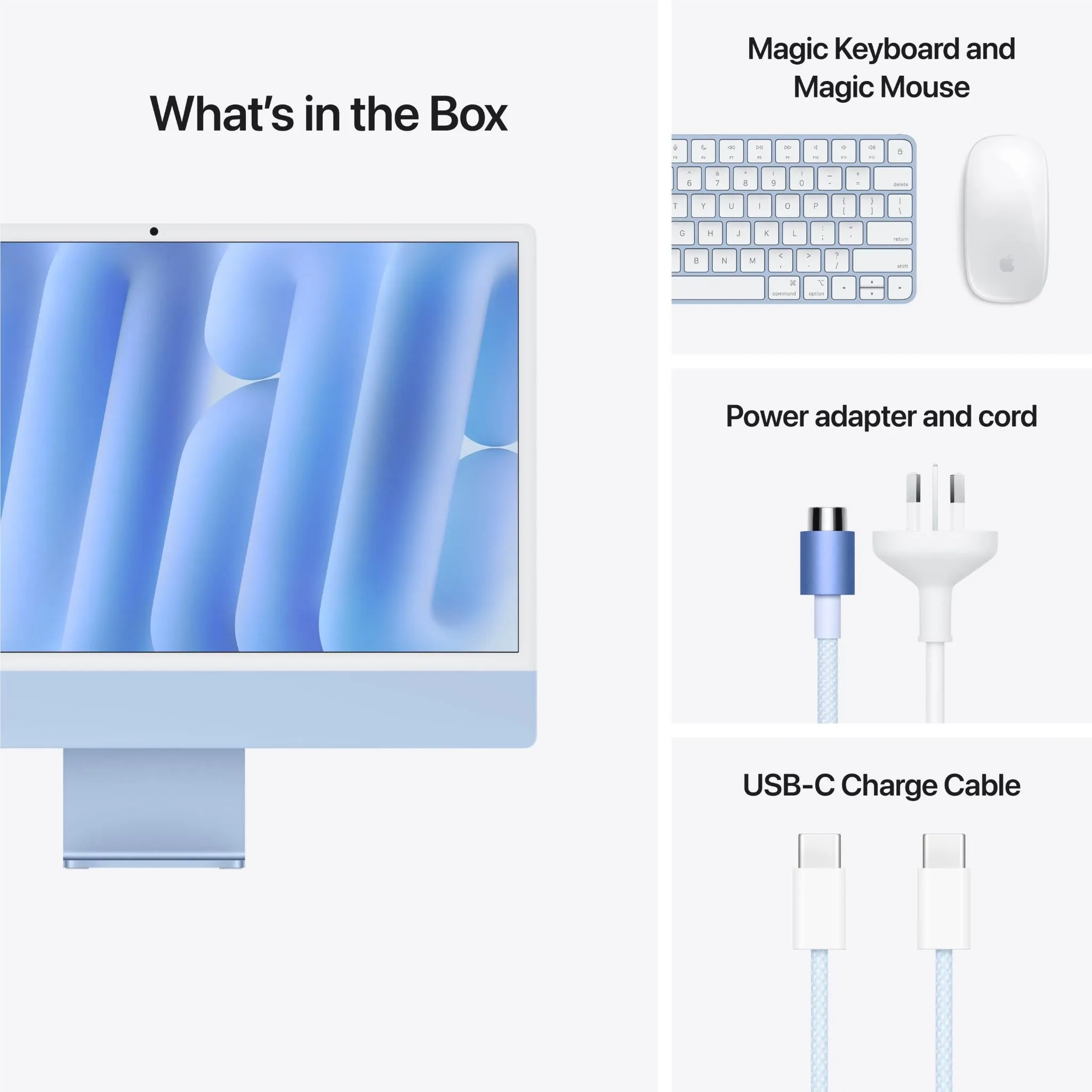 Apple iMac with Retina 4.5K Display 24-inch, M4 Chip 8-core 256GB (Blue)[2024]