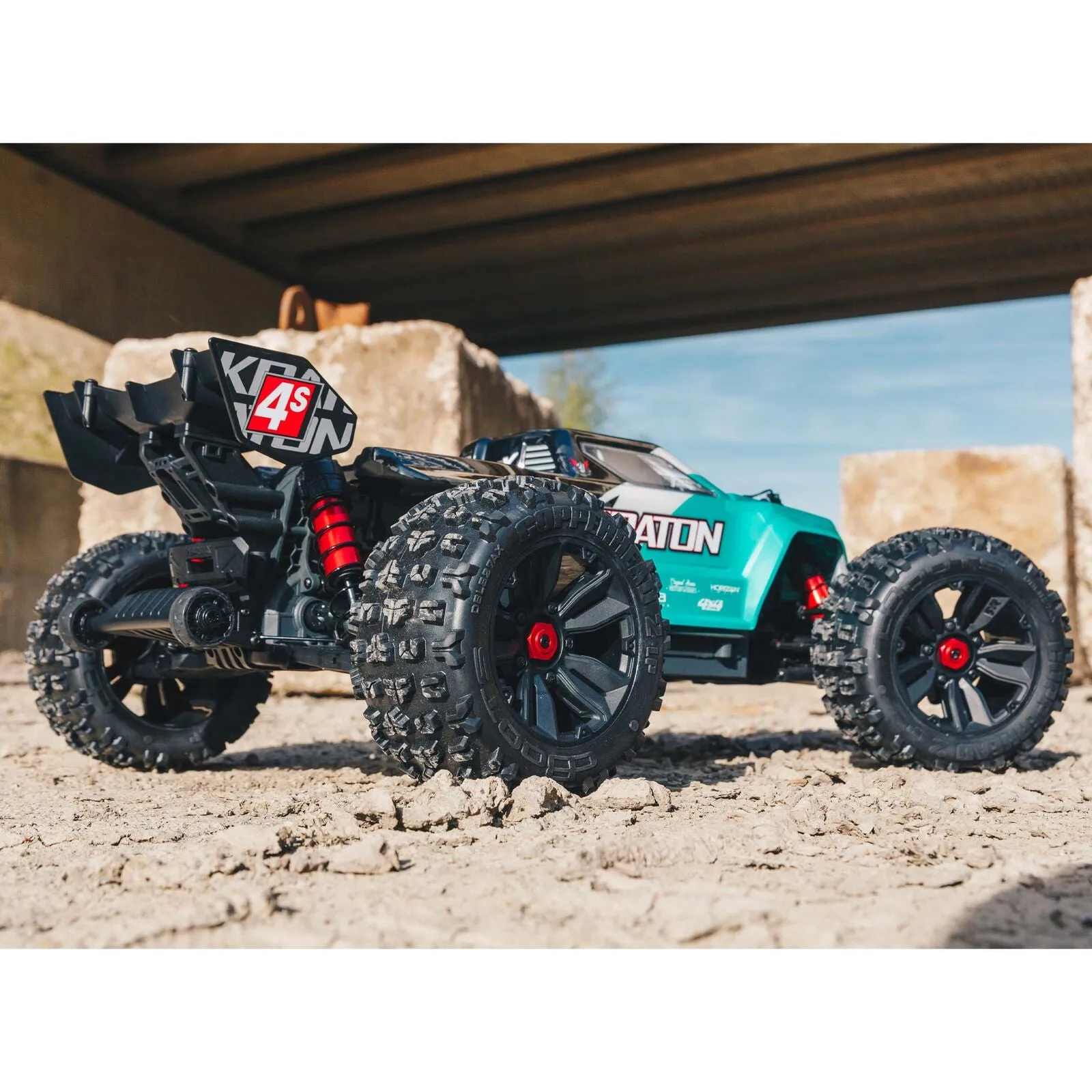 Arrma Kraton V2 4X4 BLX 4S RC Monster Truck Teal/Black ARA4408V2T1