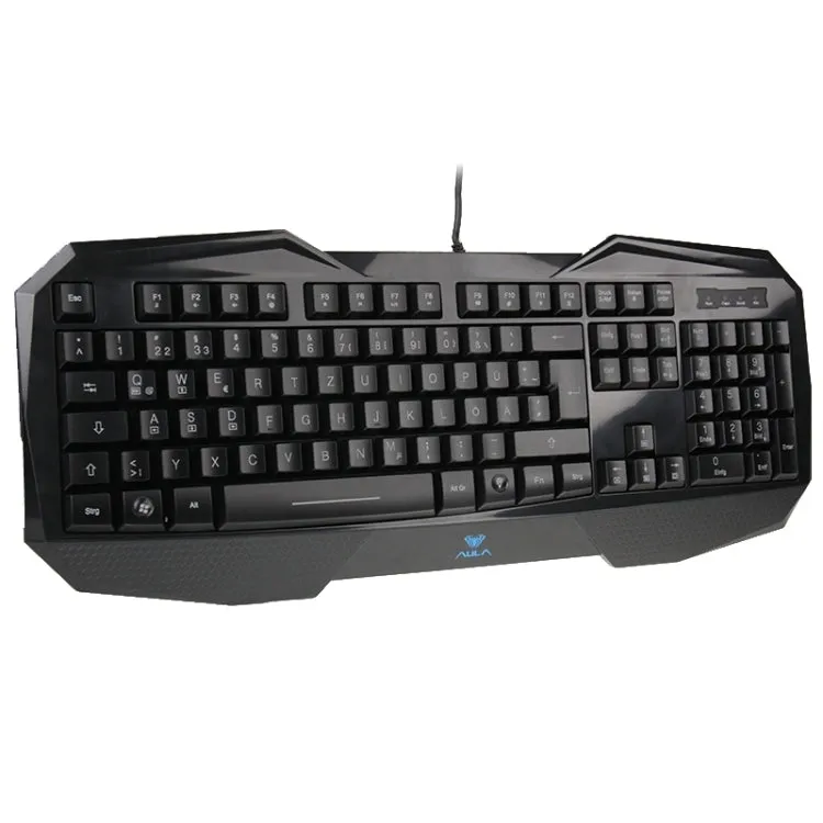 Aula Killing Soul Behead Series Wired USB Silent / Non-slip QWERTZ Keyboard with Blu-ray Backlight   500-1000Hz Return Rate 7D Game Mouse Combo Kit, German Language Keys