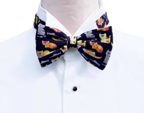 Blue Colourful Novelty Cat Bow Tie