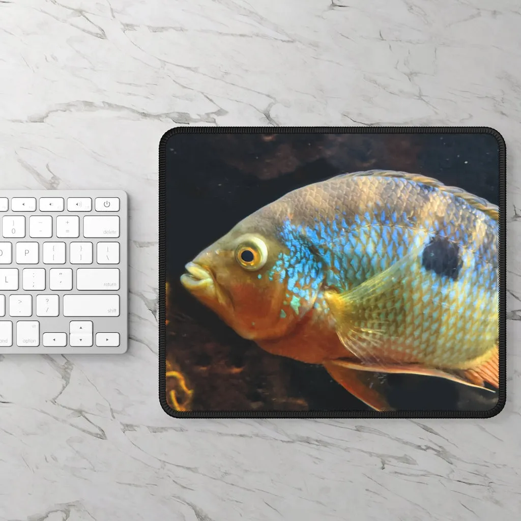 Brown and Orange Fish Gaming Mouse Pad