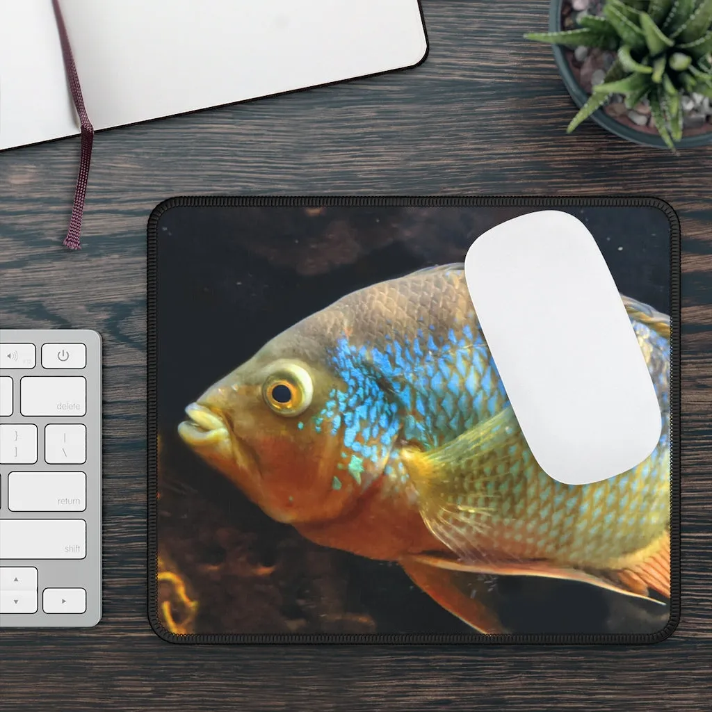 Brown and Orange Fish Gaming Mouse Pad