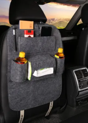 Color: Dark gray - Car storage bag peach heart multi-function
