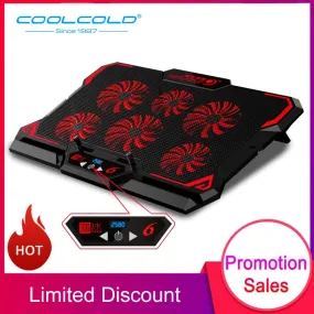 Coolcold 17inch Gaming Laptop Cooler Six Fan Led Screen