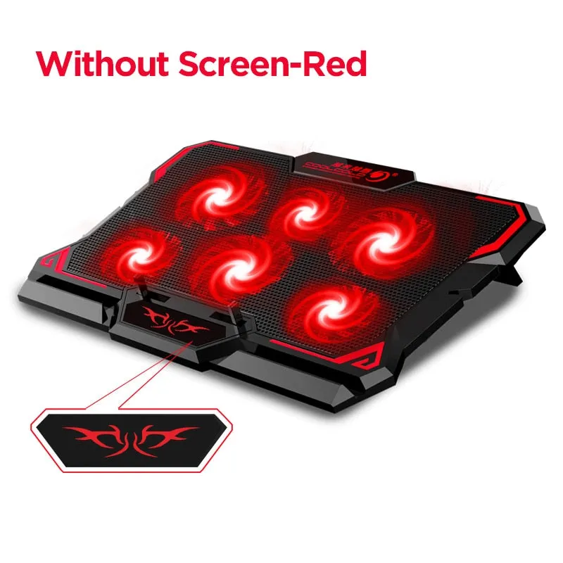 Coolcold 17inch Gaming Laptop Cooler Six Fan Led Screen