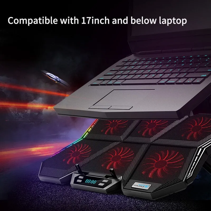 Coolcold Gaming RGB Laptop Cooler 12-17 Inch Led Screen
