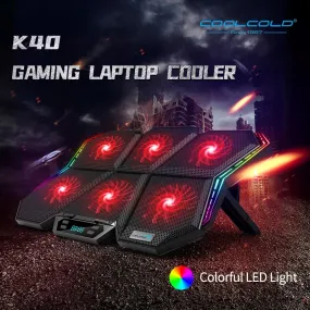 Coolcold Gaming RGB Laptop Cooler 12-17 Inch Led Screen