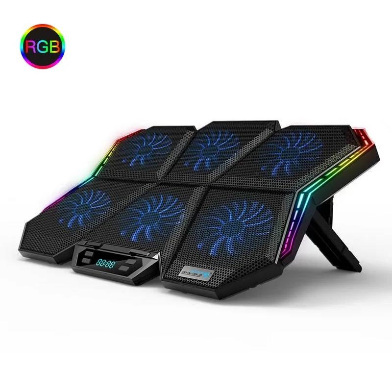 Coolcold Gaming RGB Laptop Cooler 12-17 Inch Led Screen