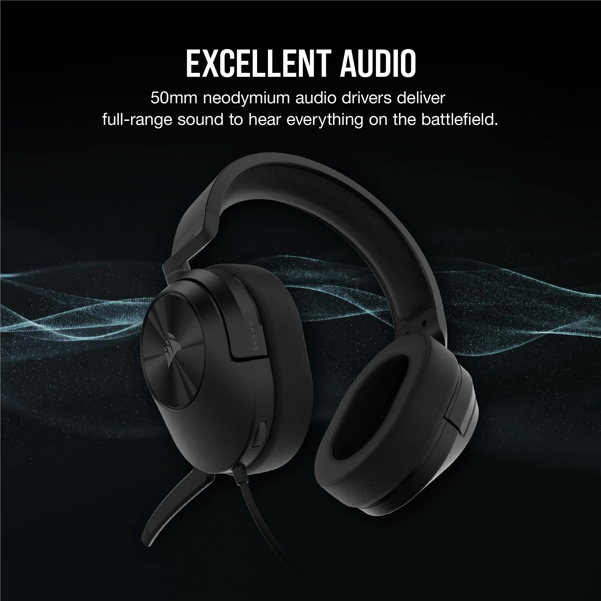 Corsair HS55 Stereo Gaming Headset (White)