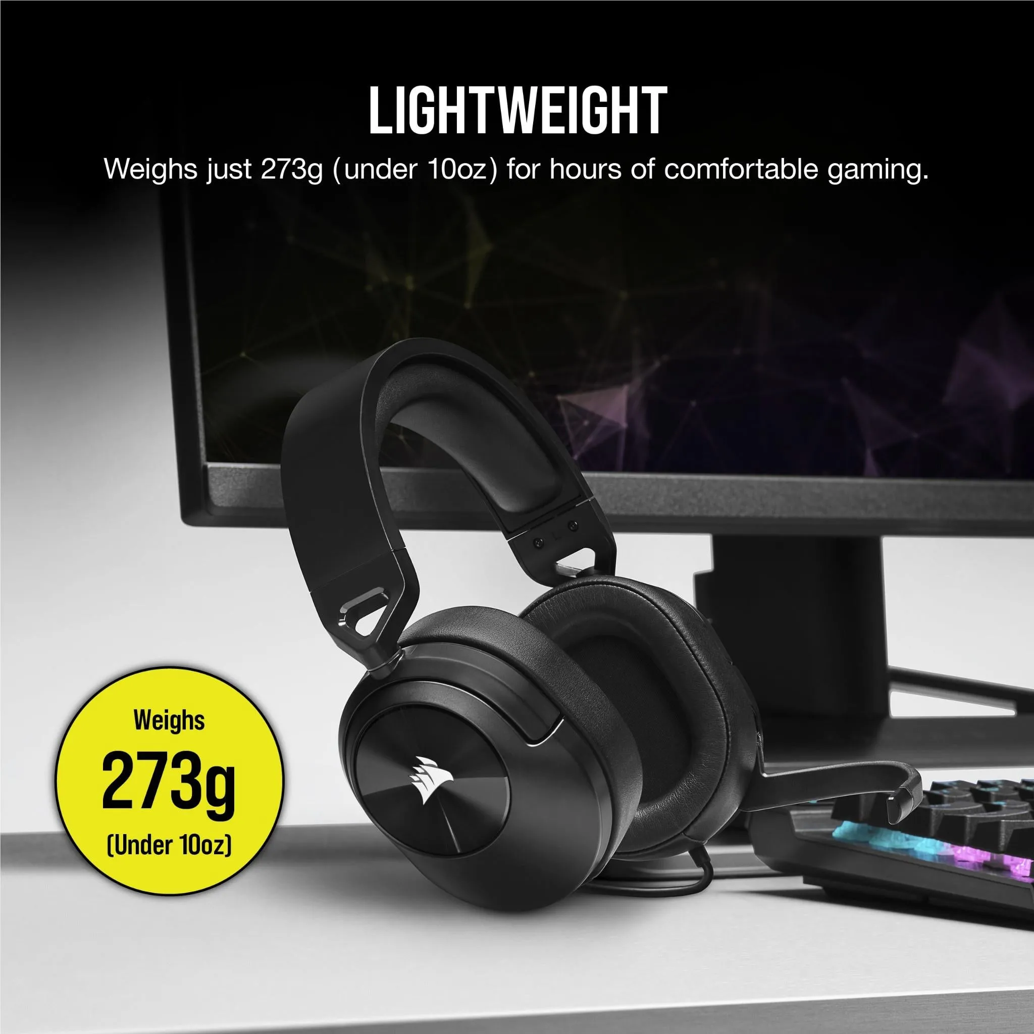 Corsair HS55 Stereo Gaming Headset (White)