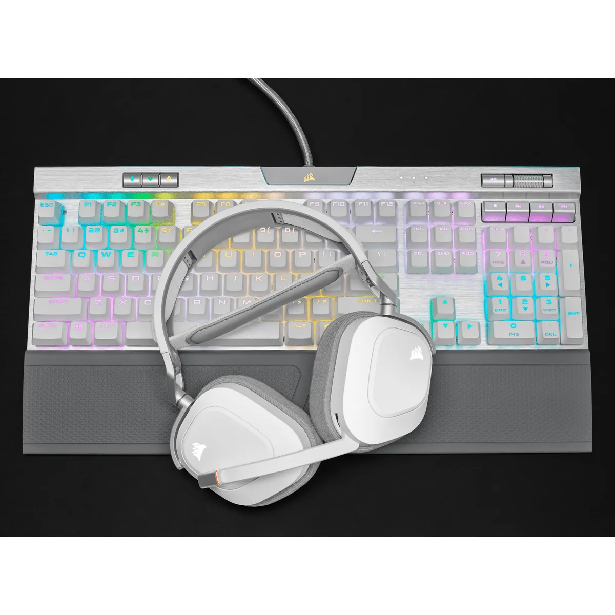 Corsair HS80 RGB Gaming Wireless Headset, White