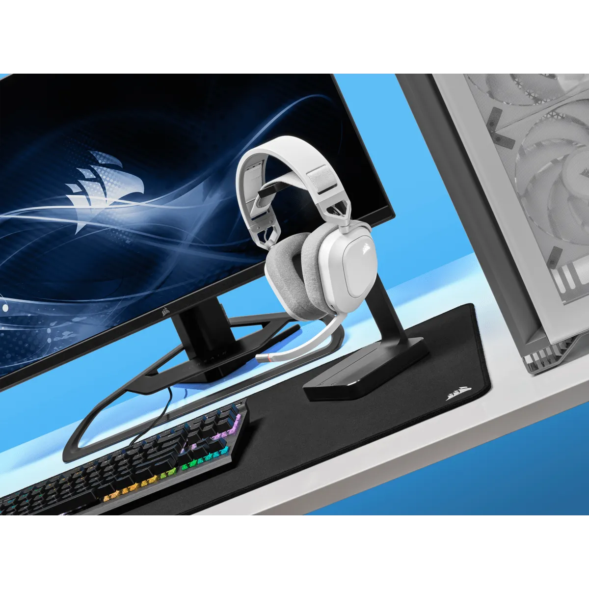 Corsair HS80 RGB Gaming Wireless Headset, White