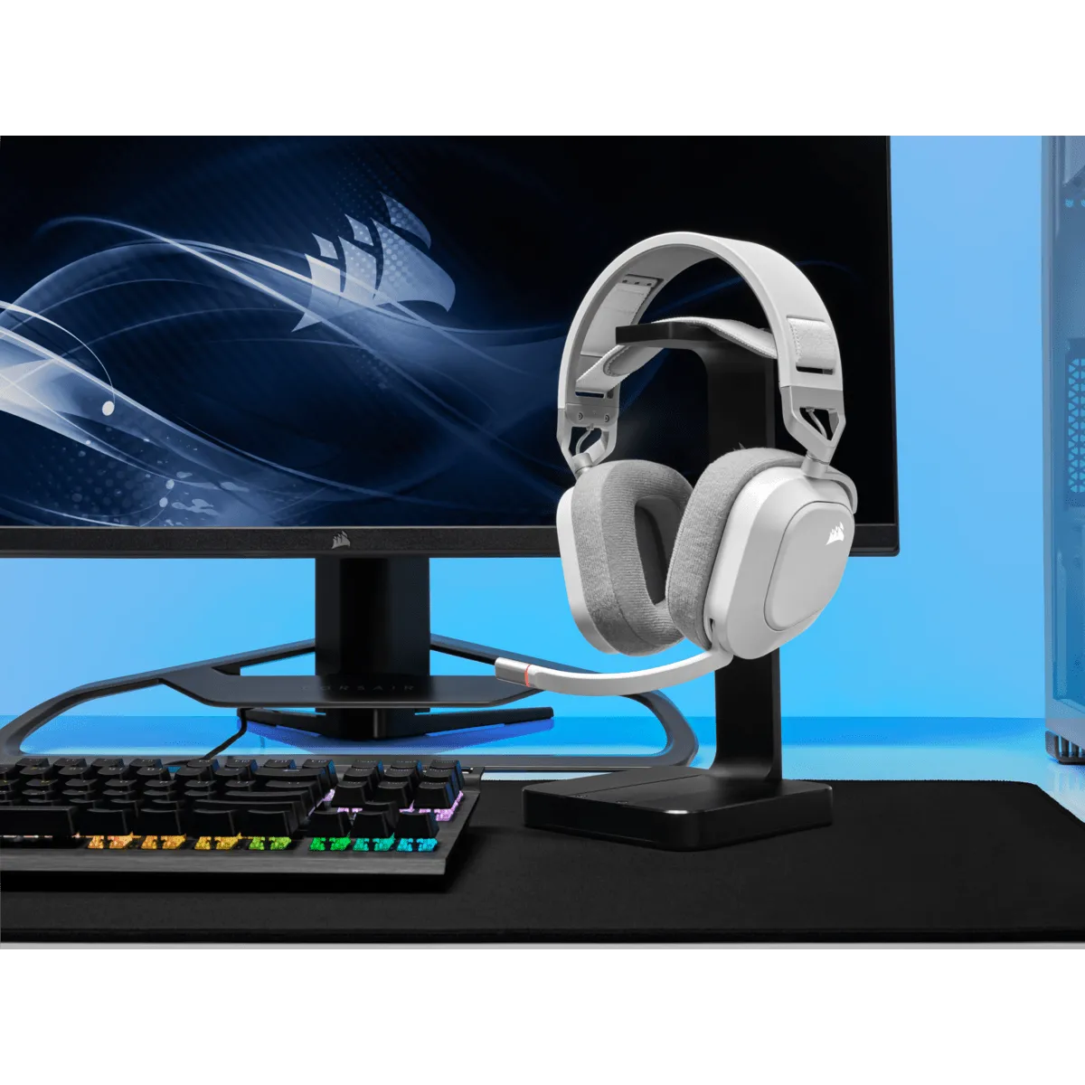Corsair HS80 RGB Gaming Wireless Headset, White