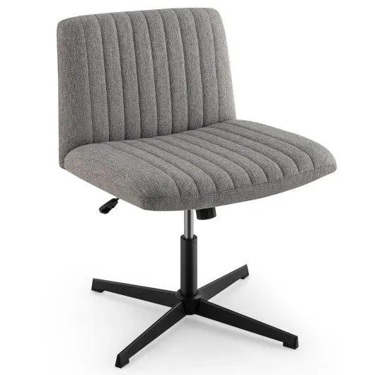 Criss Cross Legged Chair No Wheels 120° Rocking Adjustable Height-Gray