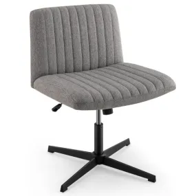 Criss Cross Legged Chair No Wheels 120° Rocking Adjustable Height-Gray
