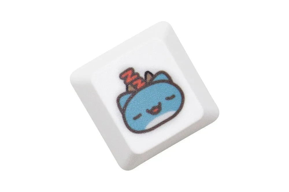Cute Little Blue Cat Keycap Kitty Meme Keycap Dye Subbed keycaps for mx stem Gaming Mechanical Keyboards OEM Profile R1 R2 R3
