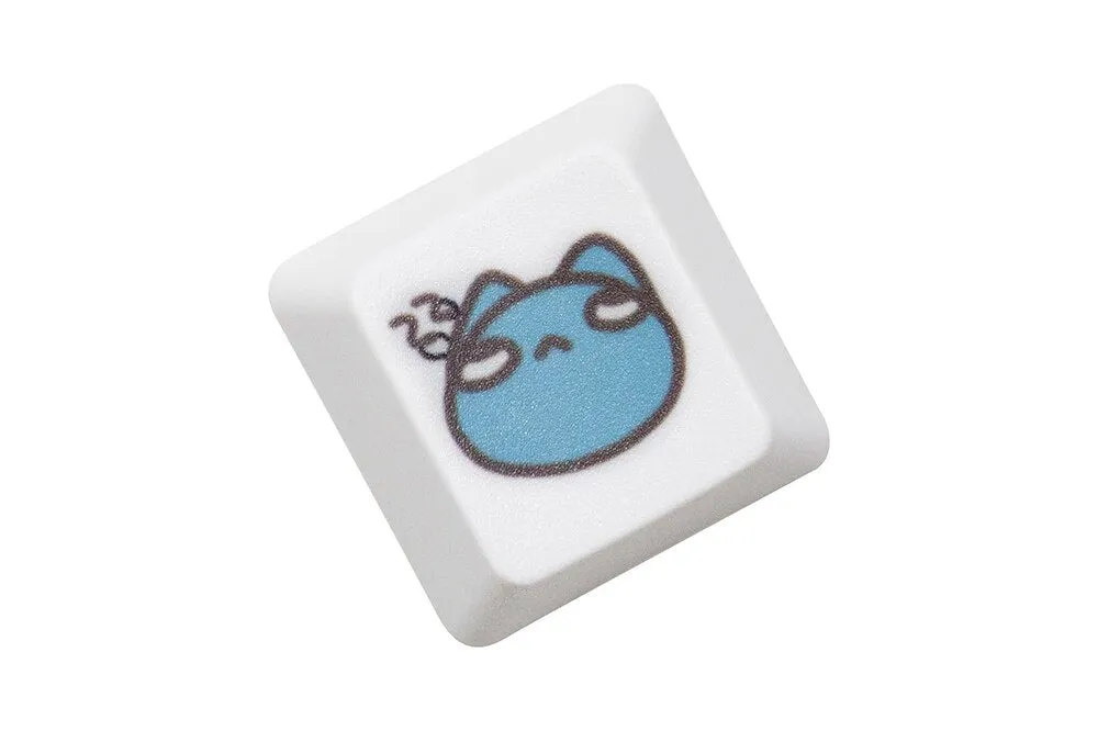 Cute Little Blue Cat Keycap Kitty Meme Keycap Dye Subbed keycaps for mx stem Gaming Mechanical Keyboards OEM Profile R1 R2 R3