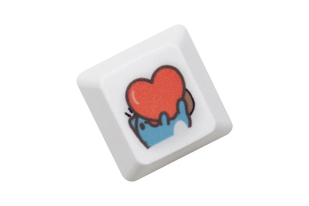 Cute Little Blue Cat Keycap Kitty Meme Keycap Dye Subbed keycaps for mx stem Gaming Mechanical Keyboards OEM Profile R1 R2 R3