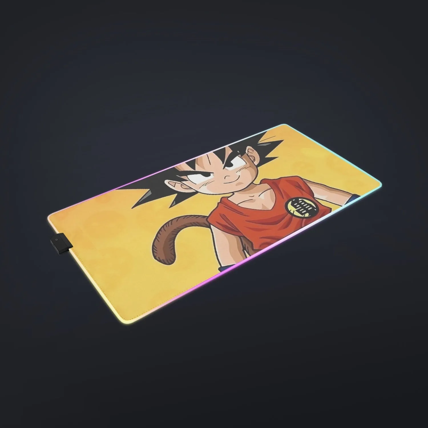 Cute Young Kid Goku Yellow Dragon Ball 3D  cool LED  Mouse Pad