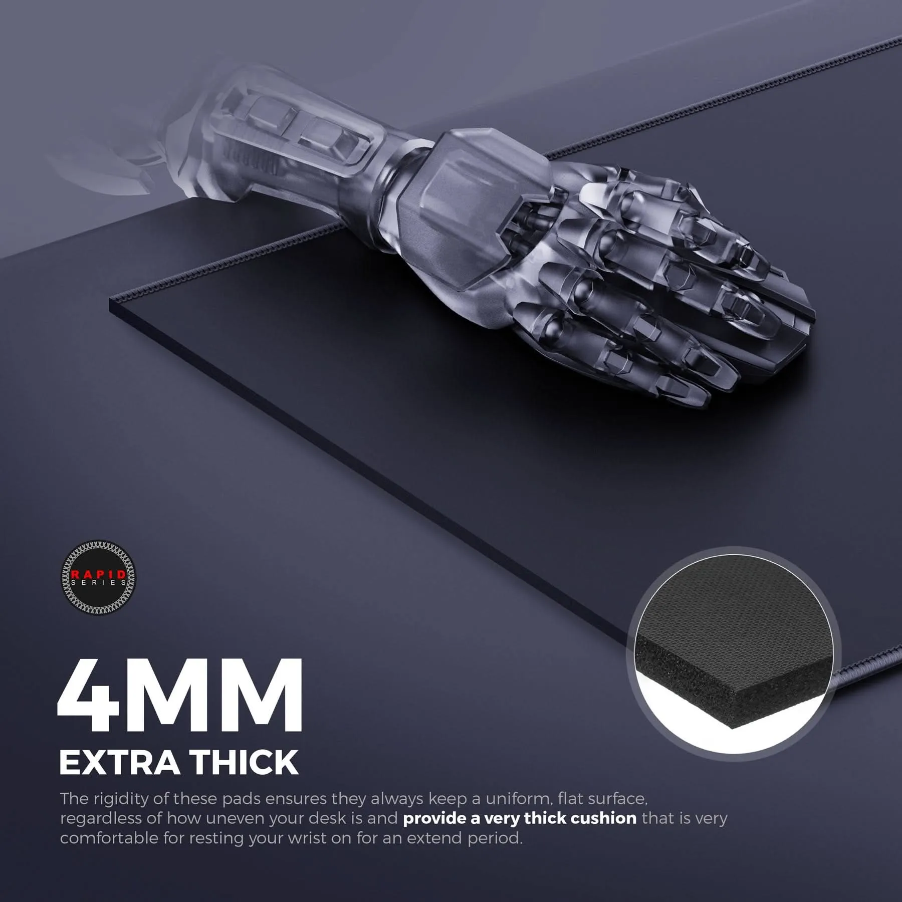 CYBEART GHOST (BLACK) GAMING MOUSE PAD RAPID SERIES 300 MM (M)