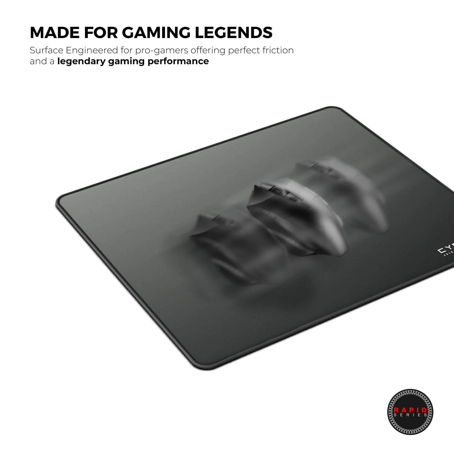 CYBEART GHOST (BLACK) GAMING MOUSE PAD RAPID SERIES 300 MM (M)