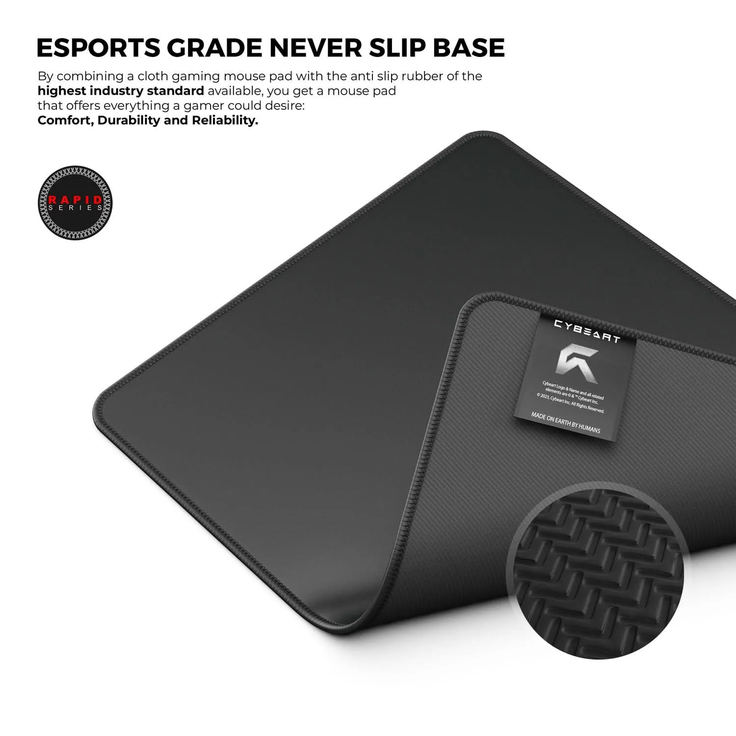 CYBEART GHOST (BLACK) GAMING MOUSE PAD RAPID SERIES 300 MM (M)