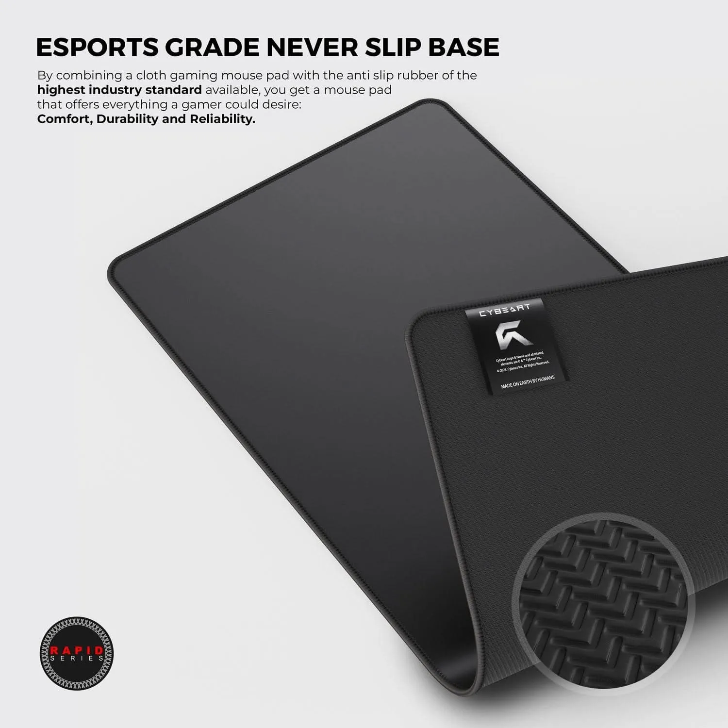 CYBEART GHOST (BLACK) GAMING MOUSE PAD RAPID SERIES 300 MM (M)