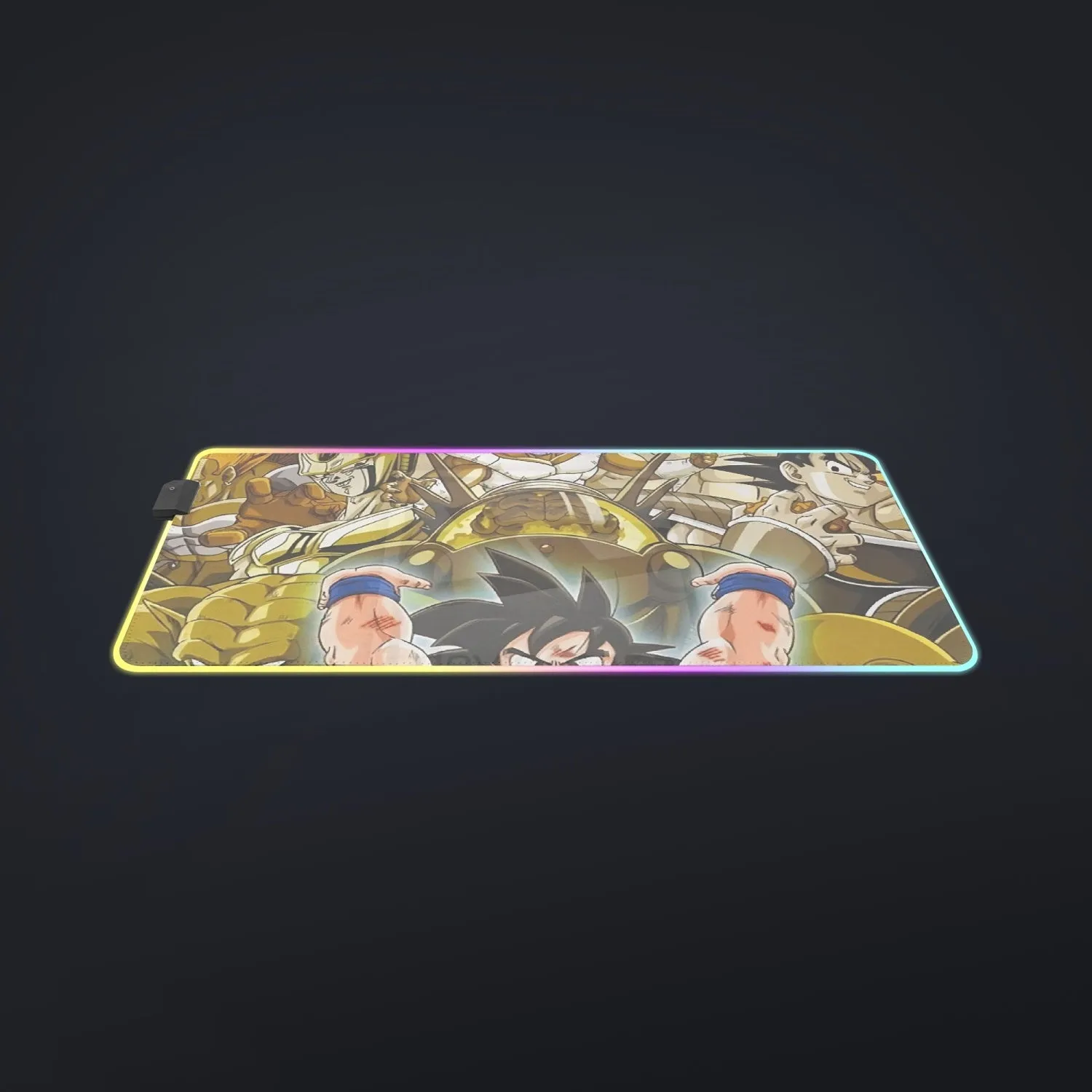 DBZ Goku Spirit Bomb Destroy Villains Cooler Broly Namek Golden cool  LED  Mouse Pad