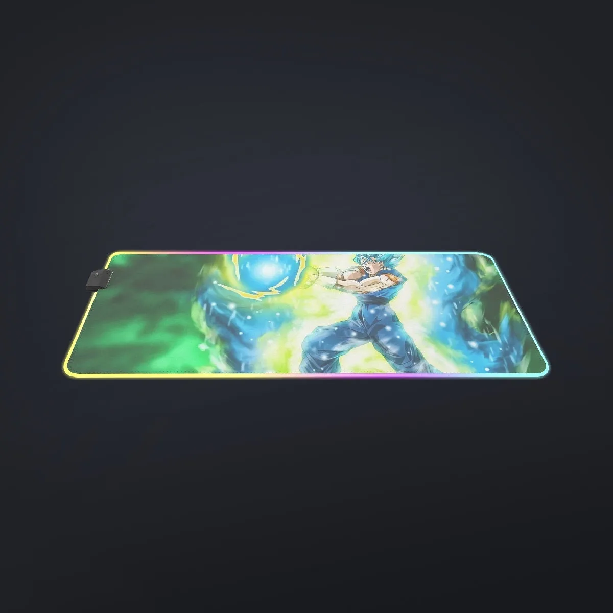 DBZ Goku Super Saiyan Blue SSGSS Kamehameha Power Attack coll  LED Mouse Pad