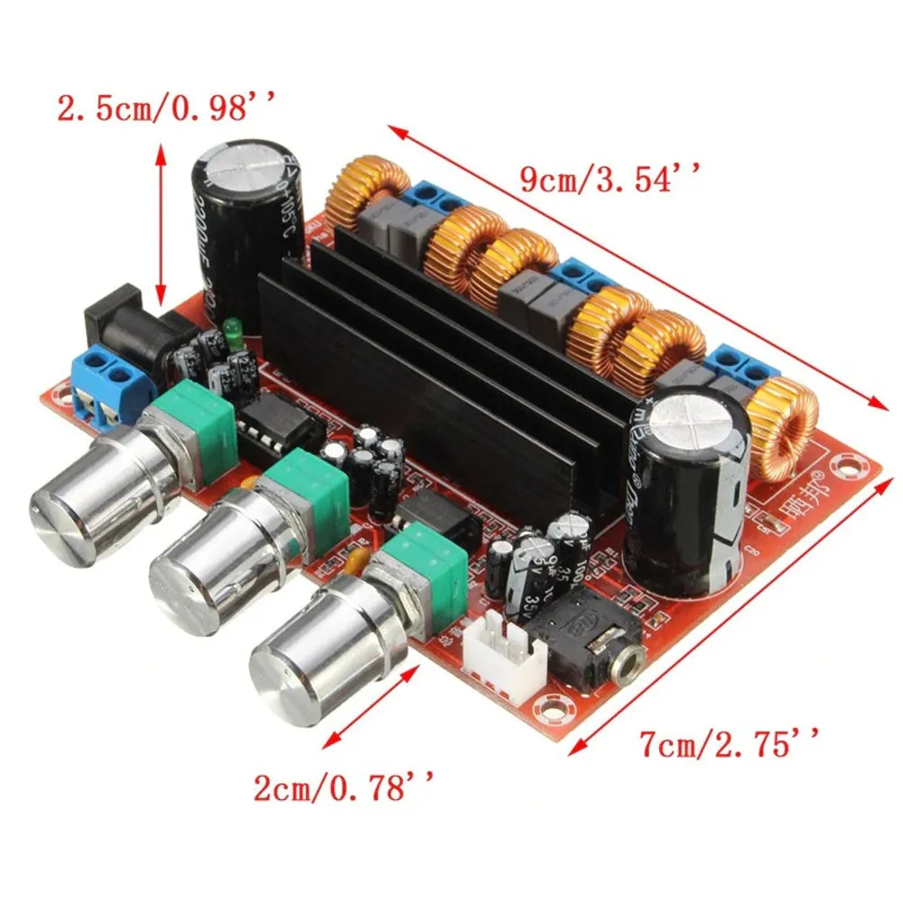 DC12-24V TPA3116D2 2.1 2x 50W   100W Channel Digital Subwoofer Power Amplifier Board