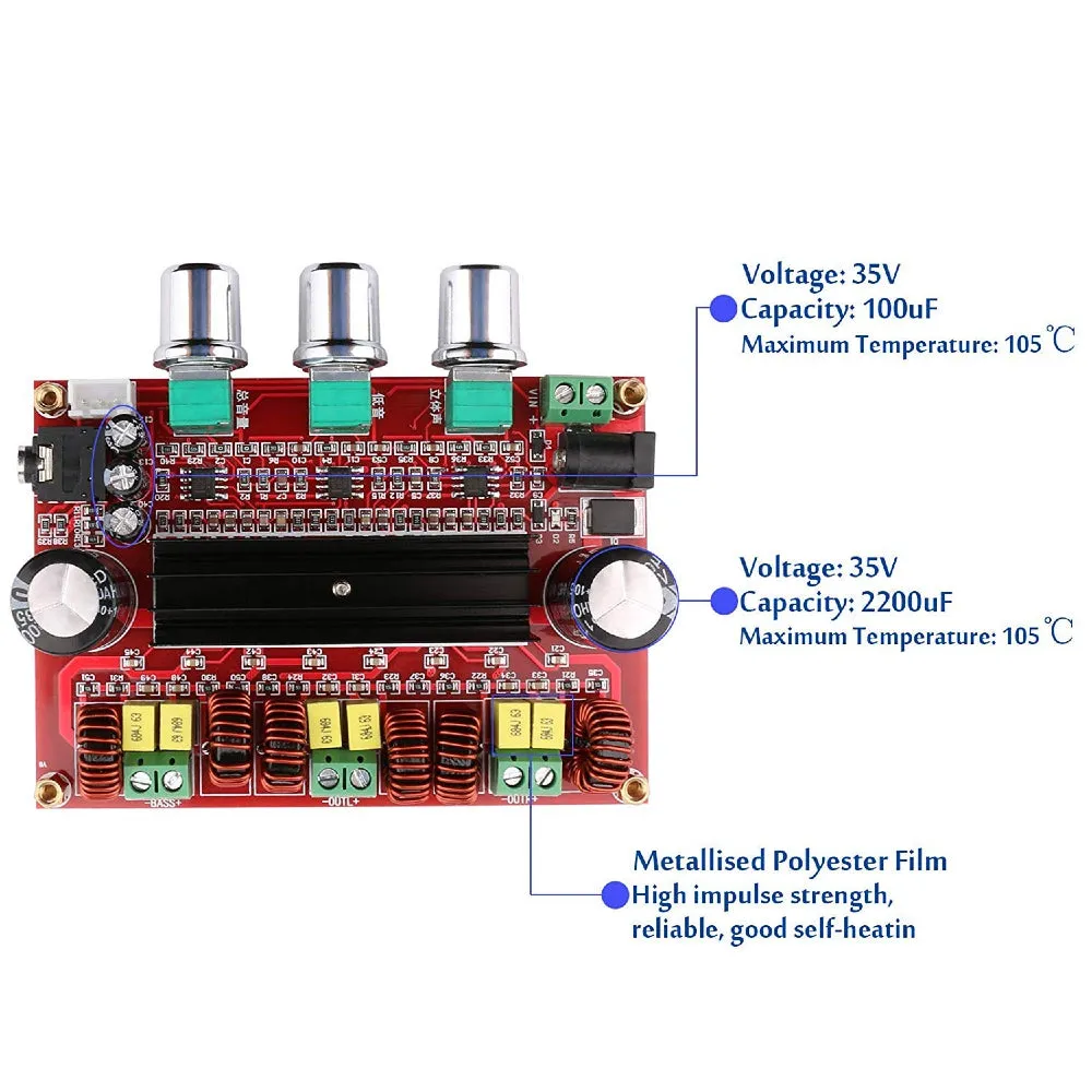 DC12-24V TPA3116D2 2.1 2x 50W   100W Channel Digital Subwoofer Power Amplifier Board