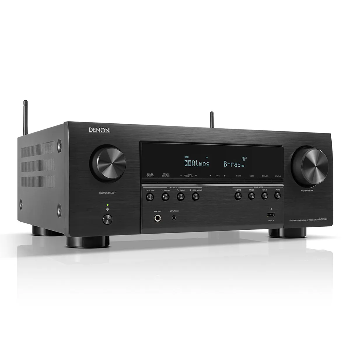 Denon AVR-S970H 7.2 Channel 8K Home Theater Receiver with Dolby Atmos/DTS:X and HEOS Built-In