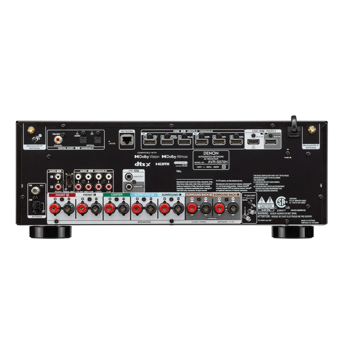 Denon AVR-S970H 7.2 Channel 8K Home Theater Receiver with Dolby Atmos/DTS:X and HEOS Built-In