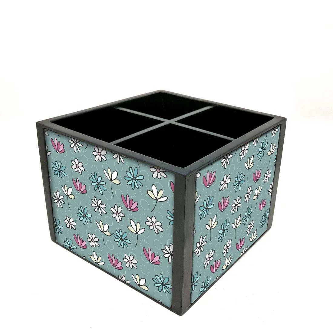 Desk Organizer For Stationery - VINTAGE FLOWER PATTERN
