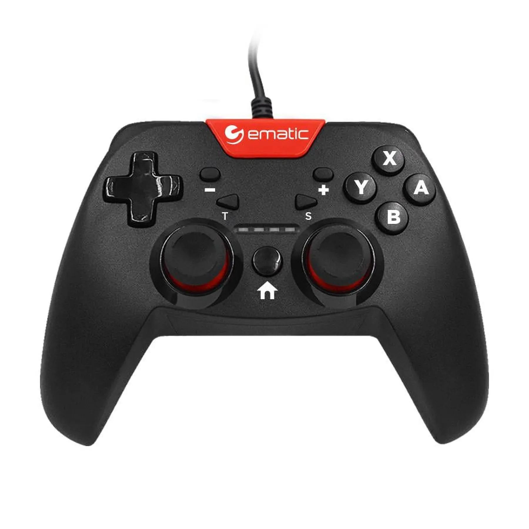 Ematic NSWC012W Nintendo Switch Wired Controller (Black) - New