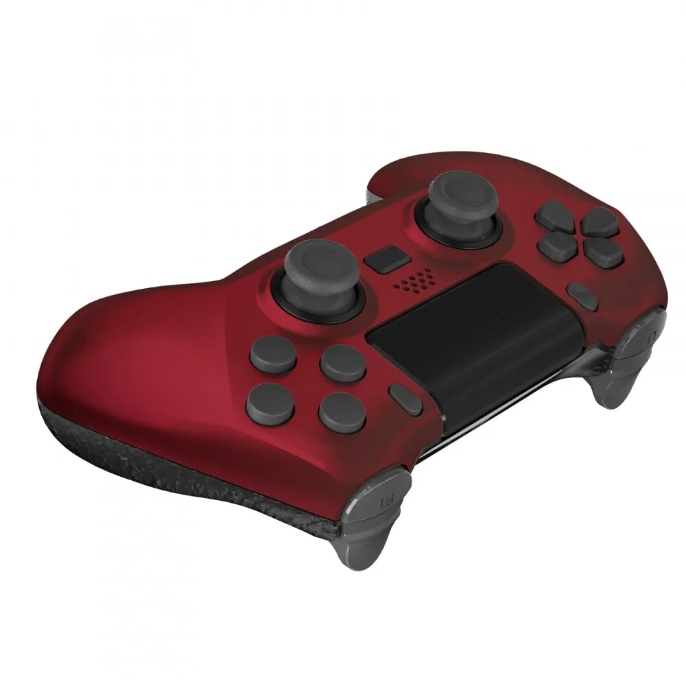 eXtremeRate Scarlet Red DECADE Tournament Controller (DTC) Upgrade Kit for PS4 Controller JDM-040/050/055, Upgrade Board & Ergonomic Shell & Back Buttons & Trigger Stops - Controller NOT Included - P4MG001
