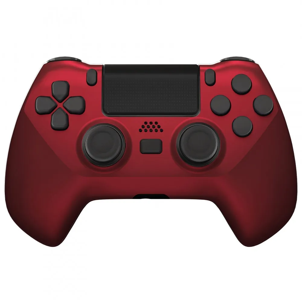 eXtremeRate Scarlet Red DECADE Tournament Controller (DTC) Upgrade Kit for PS4 Controller JDM-040/050/055, Upgrade Board & Ergonomic Shell & Back Buttons & Trigger Stops - Controller NOT Included - P4MG001