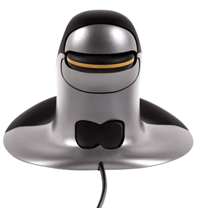 Fellowes Penguin Ambidextrous Vertical Mouse Wired Large Black/Grey