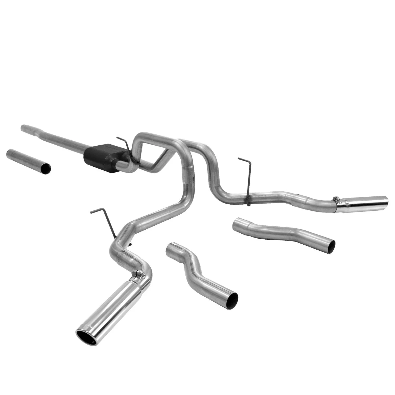 Flowmaster Cat-back System 409S - Dual Rear/Side Exit-AmeriCan Thunder®  - Moderate Sound